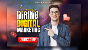 Ảnh thumb kênh youtube chủ đề tuyển dụng mẫu 79 file PSD