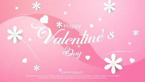 Banner ngày valentine nền hồng file vector mẫu số 618