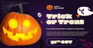 Banner lễ hội halloween file PSD mẫu MB424