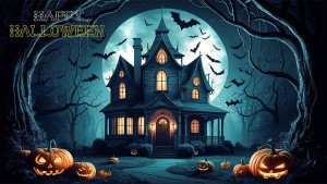 Background lễ hội halloween file PSD mẫu MB377