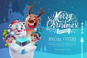 Banner dịp noel file vector mẫu BN119