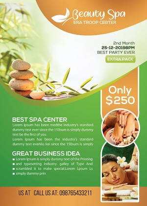 Poster dịch vụ spa đá nóng file PSD mẫu KF17