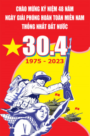 Phướn ngày lễ 30/4 và 1/5 file CDR mẫu K22