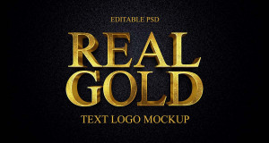 Hiệu ứng text gold file PSD mẫu HU307