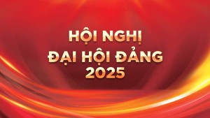 Backdrop nền đỏ đại hội Đảng 2025 file Photoshop chất lượng cao