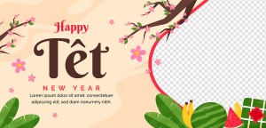 Banner tết cổ truyền file vector mẫu 25R1778