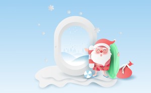 Background ông già noel file vector mẫu BN285