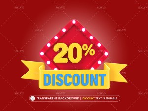 Banner hình ảnh số 20% file PNG mẫu GP104