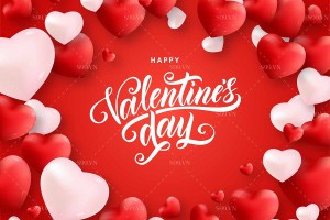 Banner ngày valentine hinh trái tim ngọt ngào file JPG mẫu số 401