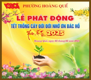 Backdrop lễ phát động trông cây nhớ ơn Bác Hồ xuân 2025