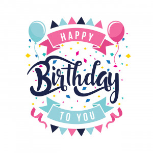 Bộ chữ typo happy birthday file EPS và AI mẫu K168