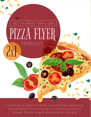 Poster quảng cáo bánh pizza P83 file EPS