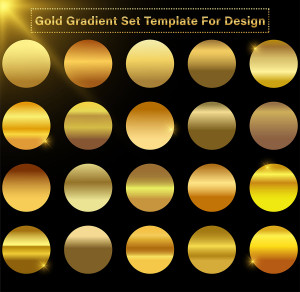 Bộ màu gold gradient sử dụng cho thiết kế file EPS - mẫu số 29