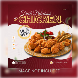 Poster quảng cáo gà rán KFC file EPS và AI mẫu GR17