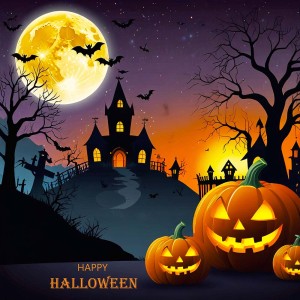 Background lễ hội halloween file PSD mẫu MB378