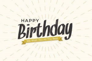 Bộ chữ typo happy birthday file PSD mẫu K86