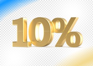 Hình ảnh số 10% màu vàng gold file PNG mẫu GP48