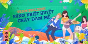 Phông nền Team Building mùa hè rực lửa File Corel