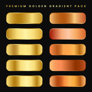 Bộ màu gradient vàng gold sang trọng cho phần mềm illustrator file AI - mẫu 71