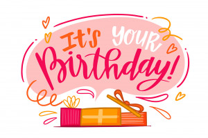 Bộ chữ typo happy birthday cách điệu mềm mại file EPS và AI mẫu K69