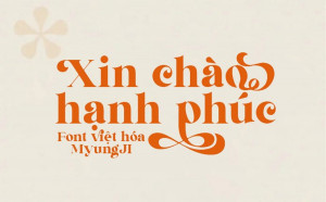 Font chữ viết tay in đậm MJ Angela Việt hóa