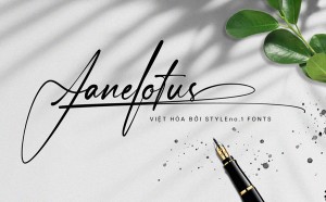 Font chữ ký viết tay mềm mại SVN-Janelotus