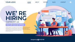 Ảnh website tuyển dụng mẫu K80 file PSD