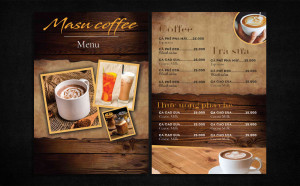 Menu quán Masu coffee file CDR