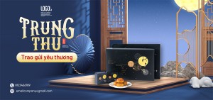 Banner trưng bày quảng cáo bánh trung thu file PSD - mẫu số 417