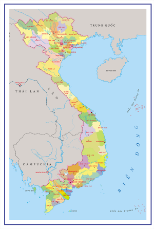 Bản đồ Việt Nam vector 63 tỉnh thành phân chia màu đỏ