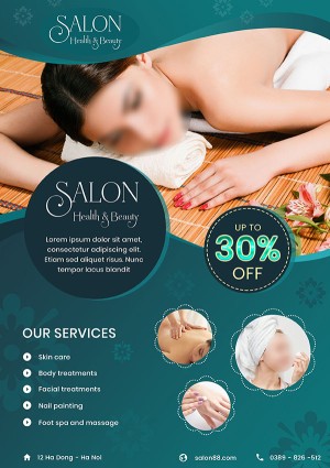 Poster quảng cáo dịch vụ spa file PSD mẫu KF52