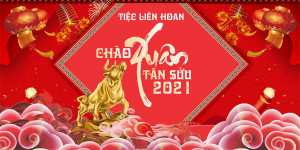 Backdrop tiệc liên hoan chào năm mới mẫu 002 - File Corel