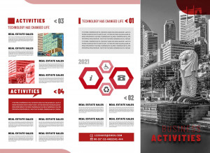 Brochure lĩnh vực đầu tư bất động sản file PSD mẫu D33