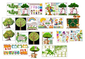 Tranh trang trí mầm non tổng hợp – File Corel