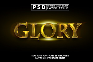 Hiệu ứng text gold file PSD mẫu HU375