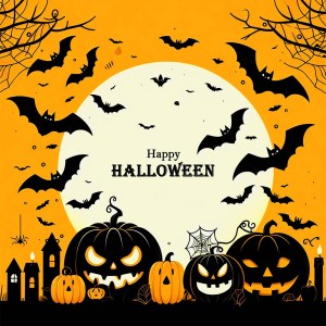 Banner bí ngô ma quái halloween file PSD - mẫu số 160