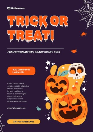 Poster lễ hội halloween file PSD mẫu MB411