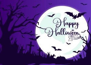 Background khu rừng ma quái halloween file EPS - mẫu số 101