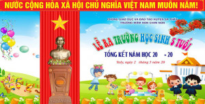 Backdrop lễ tổng kết năm học mẫu 03 file Corel