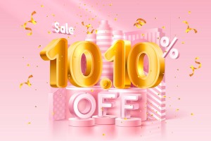 Banner ưu đãi 10.10 file vector mẫu số 755