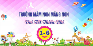 Banner vui chơi ngày quốc tế thiếu nhi file CDR mẫu TN36