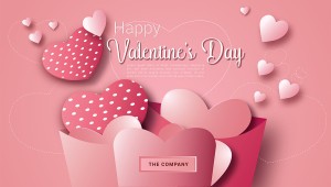 Banner hình ảnh trái tim valentine file vector mẫu số 813