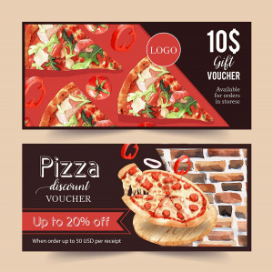 Banner quảng cáo bánh Pizza với quả cà chua K133 file EPS