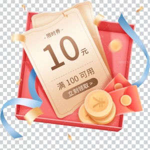 Hình ảnh voucher giảm giá 10% file PNG mẫu VC89