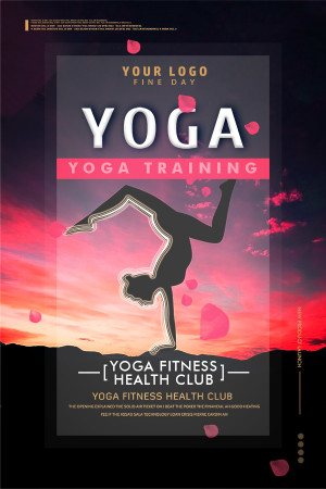 Poster quảng cáo khóa học yoga file JPG mẫu J18