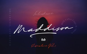 Font chữ viết tay Việt hóa TH Maddison Signature