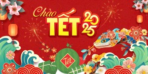 Banner bữa tiệc tất niên cuối năm CDR mẫu OC565