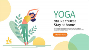 Banner quảng cáo khóa học yoga trực tuyến file PSD - mẫu số 907