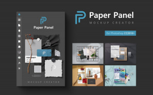 Bộ Panel mẫu giấy thiết kế - Paper Panel – Mockup Creator