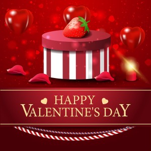 Banner hộp quà tăng valentine file vector mẫu BV128